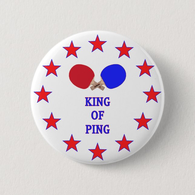 Chapa Redonda De 5 Cm Rey de Ping Pong (Anverso)