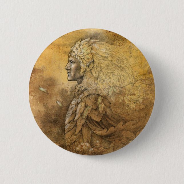 Chapa Redonda De 5 Cm Rey del duende (Anverso)