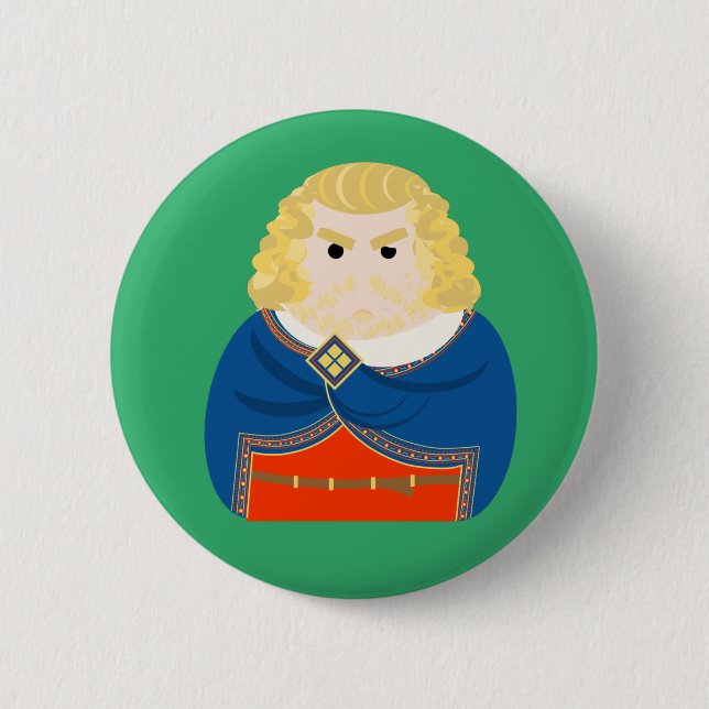 Chapa Redonda De 5 Cm Rey Eduardo I de Inglaterra (Anverso)