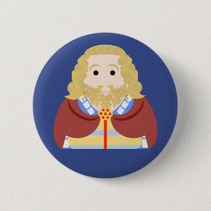 Chapa Redonda De 5 Cm Rey Eduardo II de Inglaterra