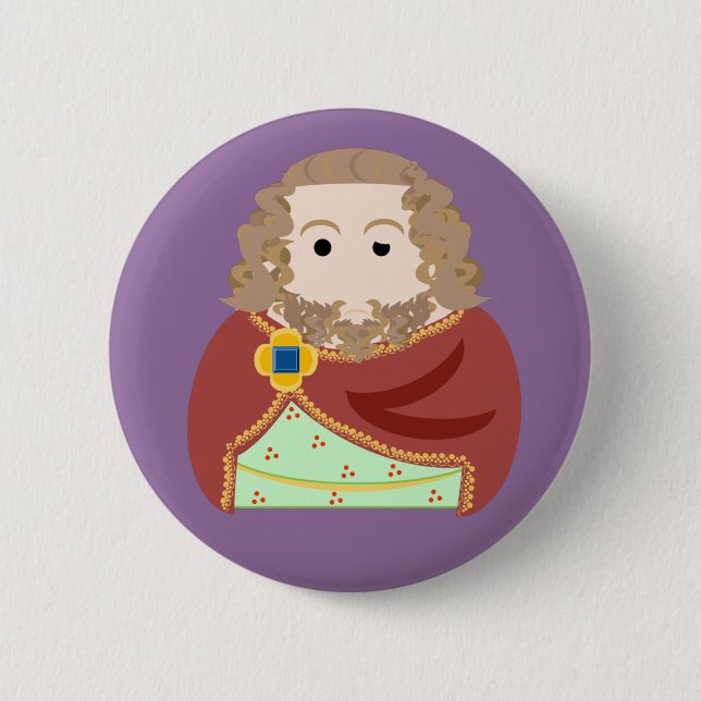 Chapa Redonda De 5 Cm Rey Enrique III de Inglaterra. (Anverso)