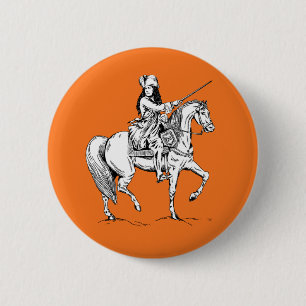 Chapa Redonda De 5 Cm Rey Guillermo de Naranja