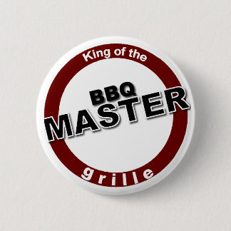 Chapa Redonda De 5 Cm Rey maestro de parrilladas de la parrilla