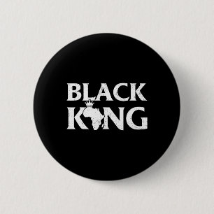 Chapa Redonda De 5 Cm Rey Negro Mapa Africano Orgullo Negro Melanina Niñ