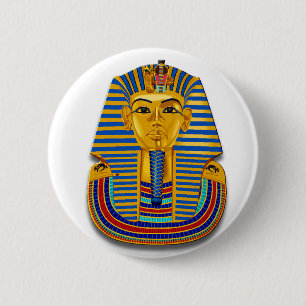 Chapa Redonda De 5 Cm Rey Tut Mask