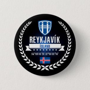 Chapa Redonda De 5 Cm Reykjavík