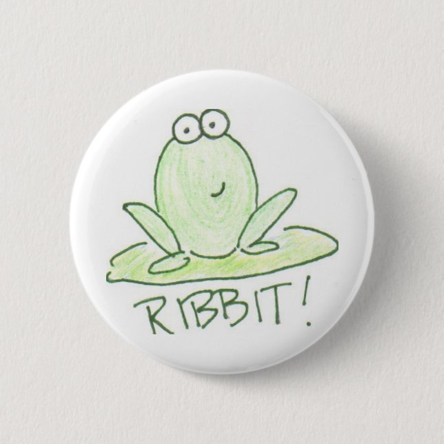 CHAPA REDONDA DE 5 CM ¡RIBBIT! (Anverso)
