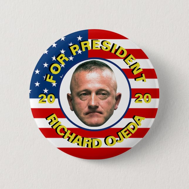 Chapa Redonda De 5 Cm Richard Ojeda para el presidente 2020 (Anverso)