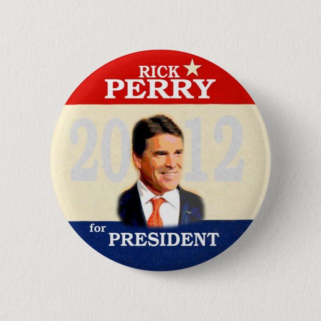 Chapa Redonda De 5 Cm Rick Perry 2012 (Anverso)