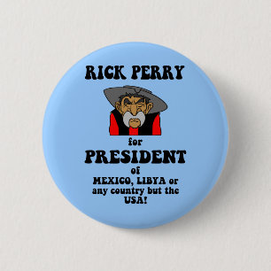 Chapa Redonda De 5 Cm Rick Perry anti