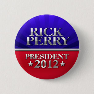 Chapa Redonda De 5 Cm Rick Perry para el presidente 2012