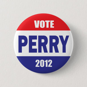 Chapa Redonda De 5 Cm RICK PERRY para el presidente - campaña