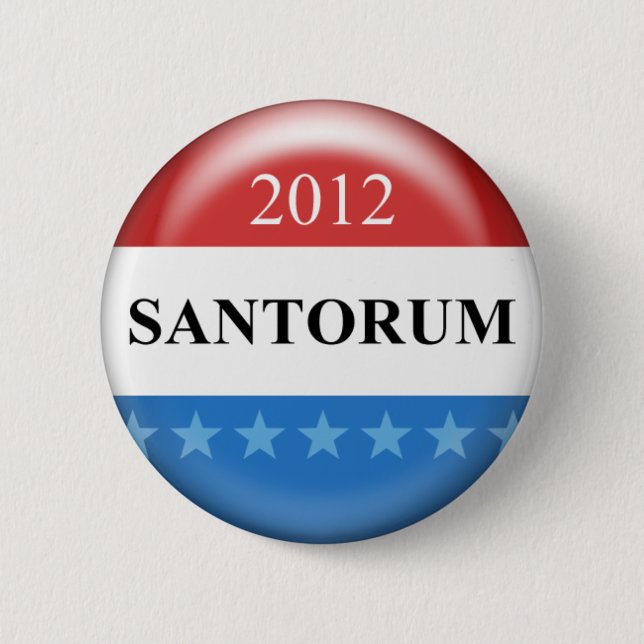 Chapa Redonda De 5 Cm Rick Santorum 2012 (Anverso)