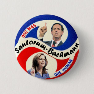 Chapa Redonda De 5 Cm Rick Santorum/Micaela Bachmann