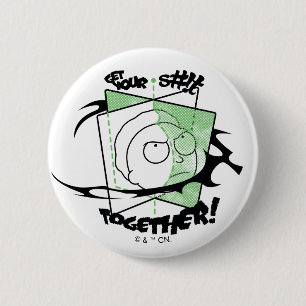 Chapa Redonda De 5 Cm RICK Y MORTY™ ¡Pon tu mierda en orden!