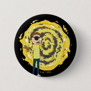Chapa Redonda De 5 Cm RICK Y MORTY™ Portal de Morty Malvado