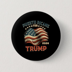 Chapa Redonda De 5 Cm Ricos Por Bandera De Estados Unidos De Trump 2024
