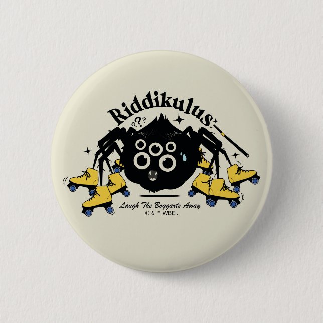 Chapa Redonda De 5 Cm Riddikulus - Ríete de los Boggarts (Anverso)