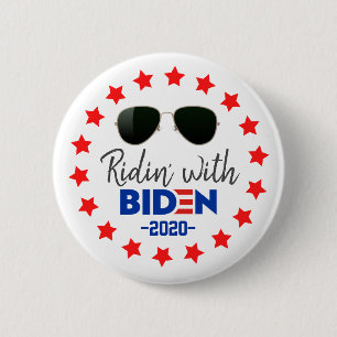 Chapa Redonda De 5 Cm Ridin' With Joe Biden para presidente 2020 Estrell