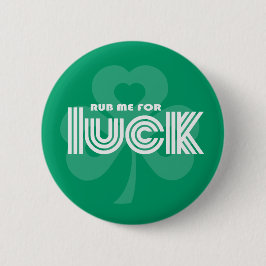 Chapa Redonda De 5 Cm Rímplame por suerte. Día de Shamrock St. Patrick