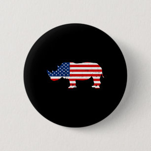 Chapa Redonda De 5 Cm Rinoceronte rinoceronte Índico de vida salvaje Saf