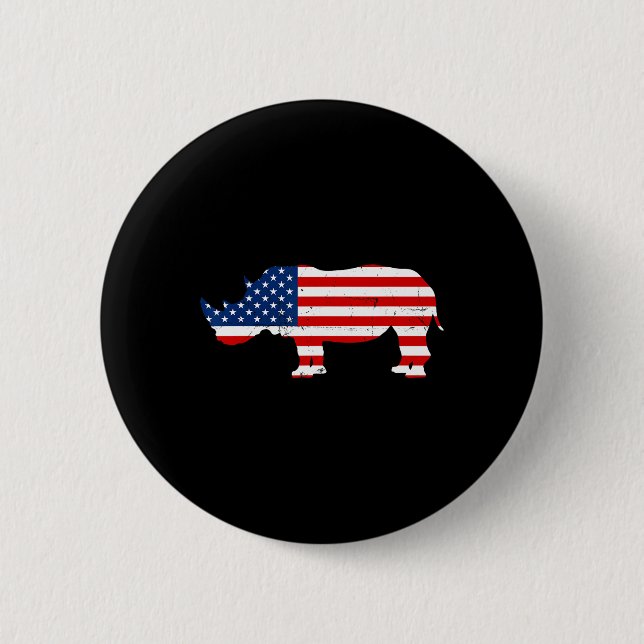 Chapa Redonda De 5 Cm Rinoceronte rinoceronte Índico de vida salvaje Saf (Anverso)