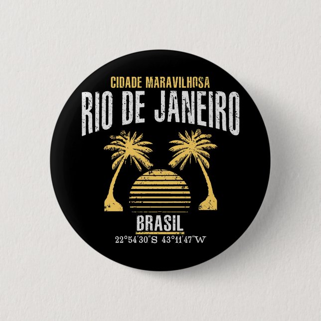 Chapa Redonda De 5 Cm Río de Janeiro (Anverso)