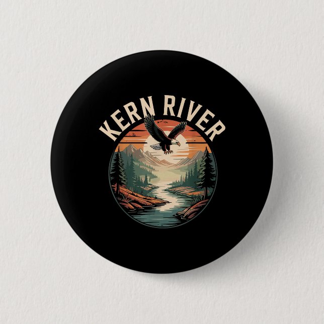 Chapa Redonda De 5 Cm Río Kern (Anverso)