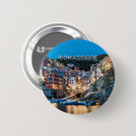 Chapa Redonda De 5 Cm Riomaggiore Cinque Terre La Spezia Italia Panorama