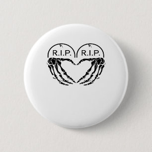 Chapa Redonda De 5 Cm Rip, Diseño En Forma De Corazón Hecho A Partir De 