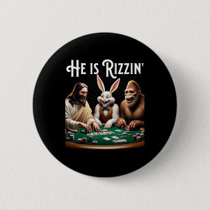 Chapa Redonda De 5 Cm Rizz gracioso Es Rizzin Jesús
