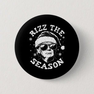 Chapa Redonda De 5 Cm Rizz La Temporada Divertido Trump Feliz Navidad Sa