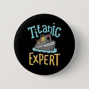 Chapa Redonda De 5 Cm Rms Titanic divertido experto retro crucero hombre