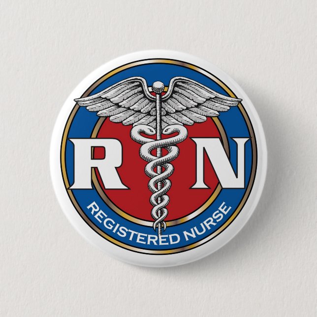 Chapa Redonda De 5 Cm RN Nurse (Anverso)