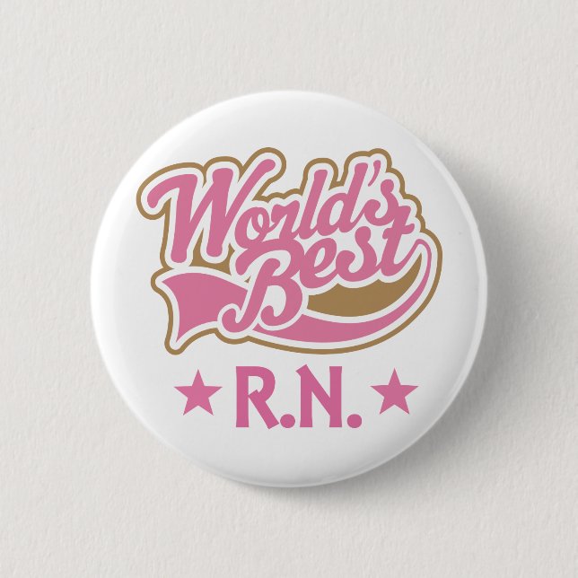 Chapa Redonda De 5 Cm RN o regalo de la enfermera registradoa (Anverso)
