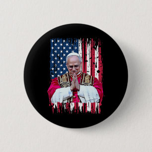 Chapa Redonda De 5 Cm Robert Francis prevota al Papa de Estados Unidos