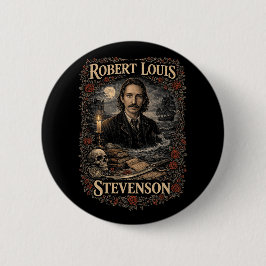 Chapa Redonda De 5 Cm Robert Louis Stevenson