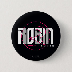 Chapa Redonda De 5 Cm Robin Hi-Tech Name Graphic