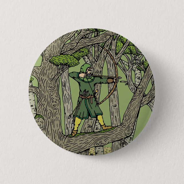 Chapa Redonda De 5 Cm Robin Hood (Anverso)