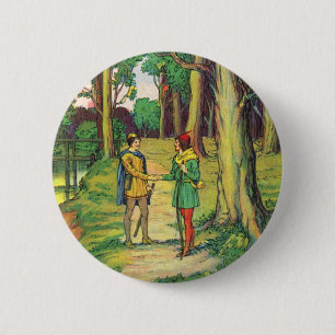 Chapa Redonda De 5 Cm Robin Hood y Little John 