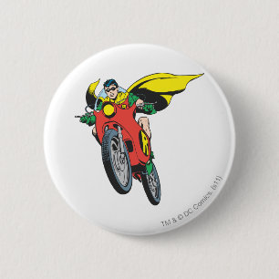 Chapa Redonda De 5 Cm Robin Rides 2