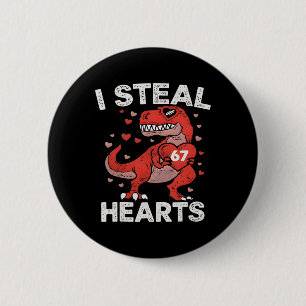 Chapa Redonda De 5 Cm Robo 67 Corazones Día de San Valentín 67 Meme 6 7