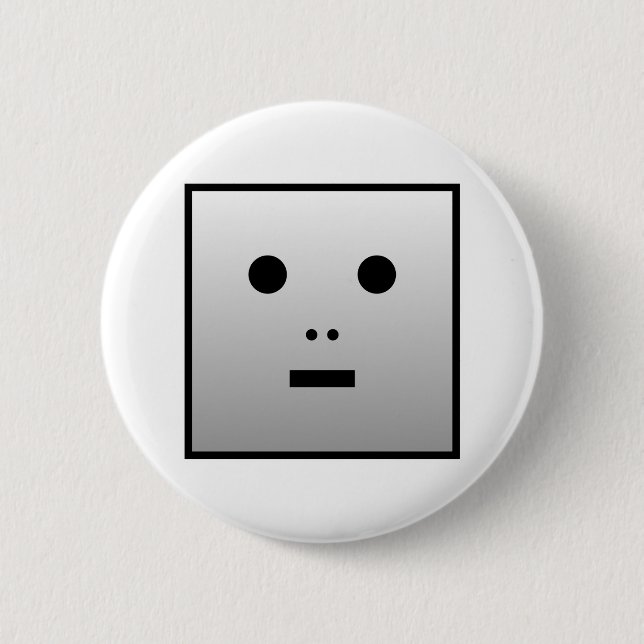 Chapa Redonda De 5 Cm Robot anónimo - Personalizado (Anverso)