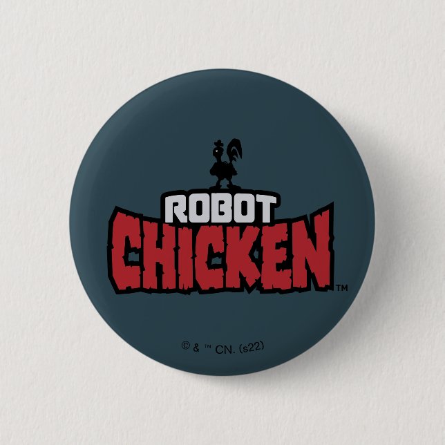 Chapa Redonda De 5 Cm Robot Chicken Logo (Anverso)