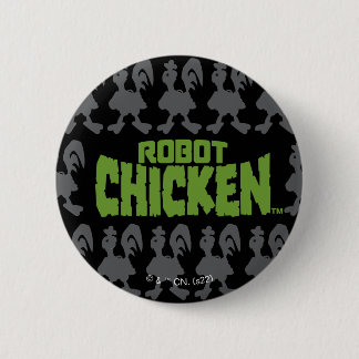 Chapa Redonda De 5 Cm Robot Chicken Silhouette Pattern