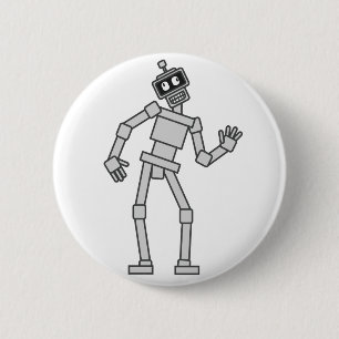Chapa Redonda De 5 Cm Robot larguirucho