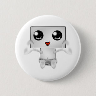 Chapa Redonda De 5 Cm Robot lindo