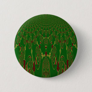 Chapa Redonda De 5 Cm Robots verdes
