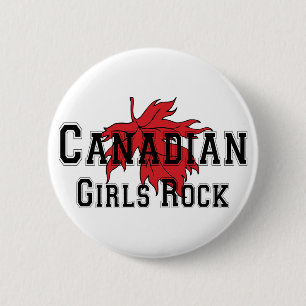 Chapa Redonda De 5 Cm Roca canadiense de los chicas
