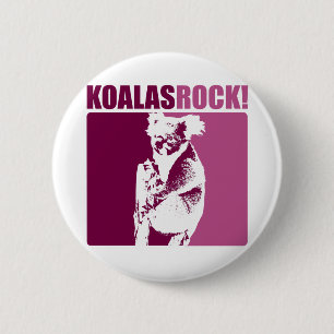 Chapa Redonda De 5 Cm ¡Roca de las koalas!